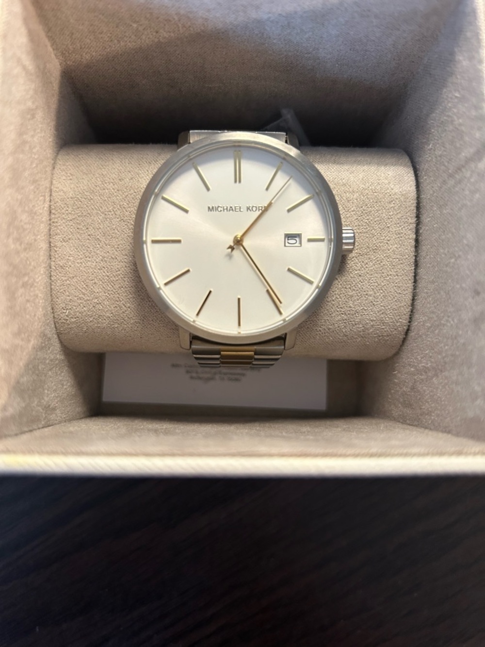 Michael Kors Two-Tone Gold and Silver Bracelet Watch - Picture 2 of 5